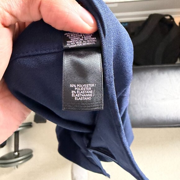 2/$30 Victoria's Secret Navy Flat Front Pant 4 - Picture 4 of 4